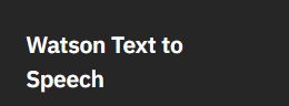 Watson Text to Speech logo
