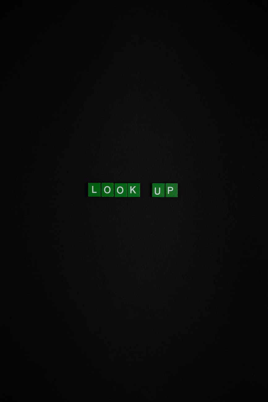 green text based tiles on black background