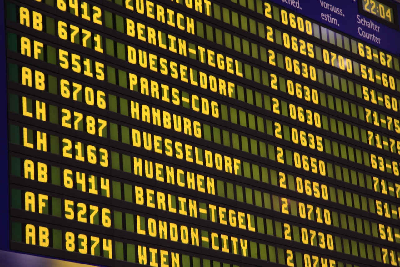 airport, flights, scoreboard