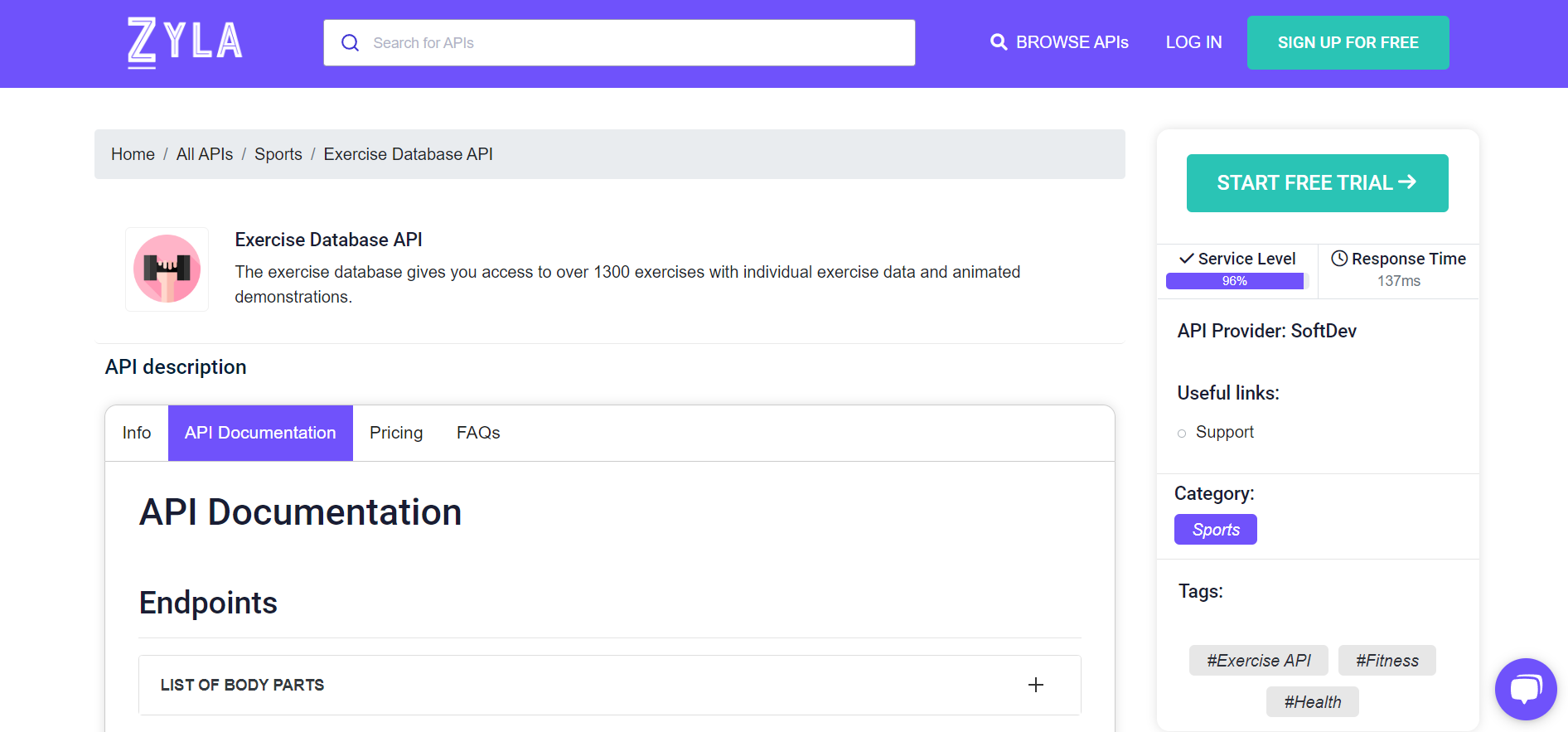 GYM API With Individual Exercise Data – TheStartupFounder.com