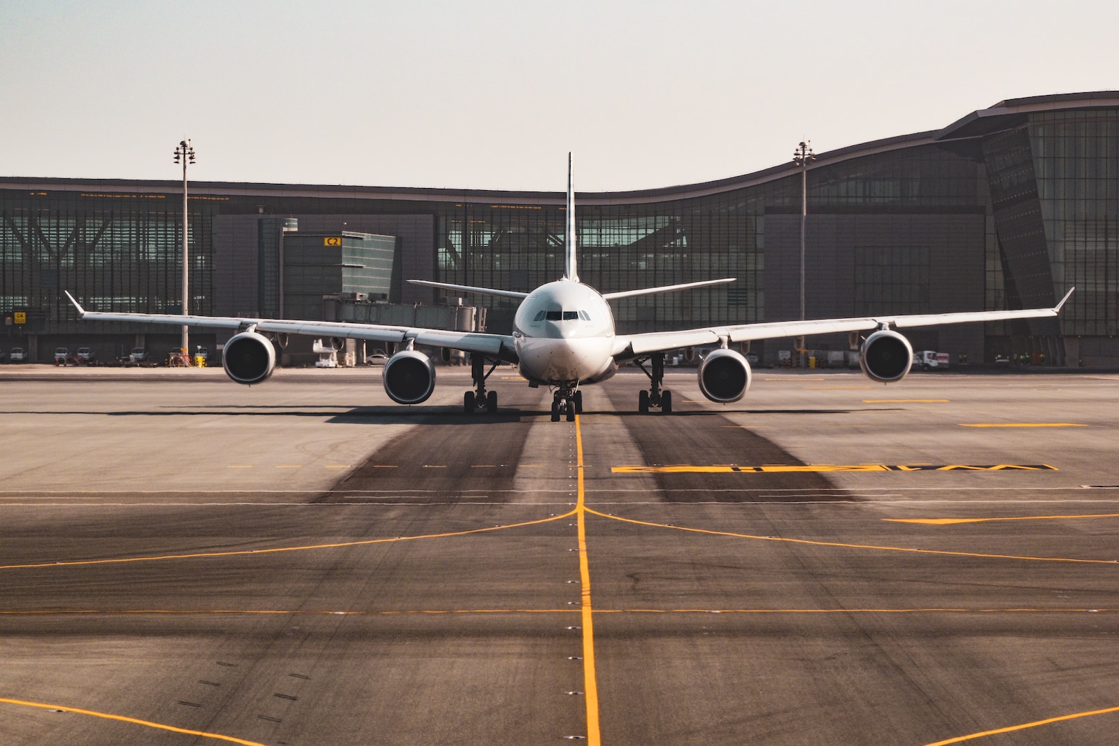 white airplane