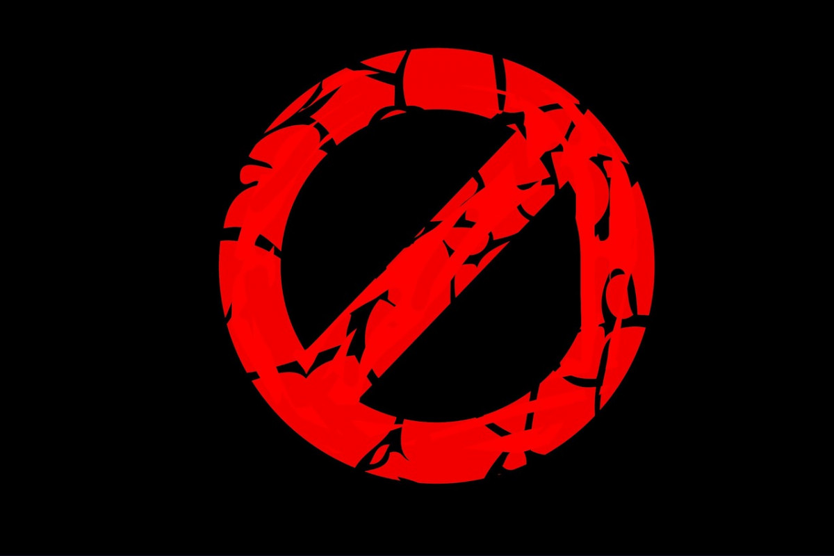 ban, forbidden, no