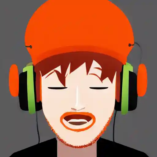 User Enjoying Spotify downloaded music - Illustration