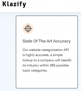 Klazify - State Of The Art Accuracy