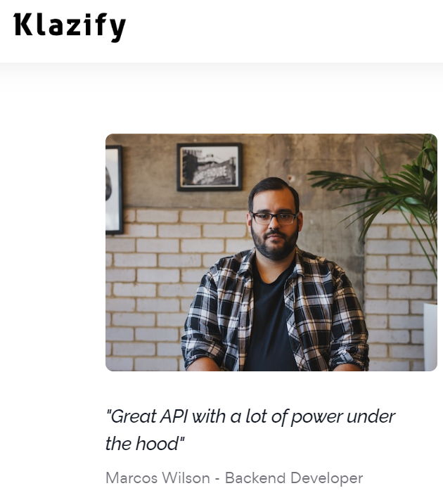 Marcos Wilson (Backend Developer) views on Klazify
