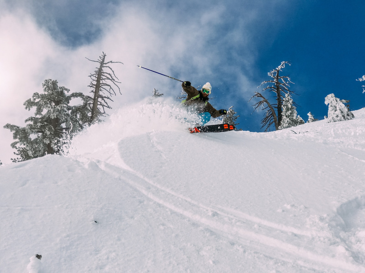 person skiing on snow-covered hill. skiing API