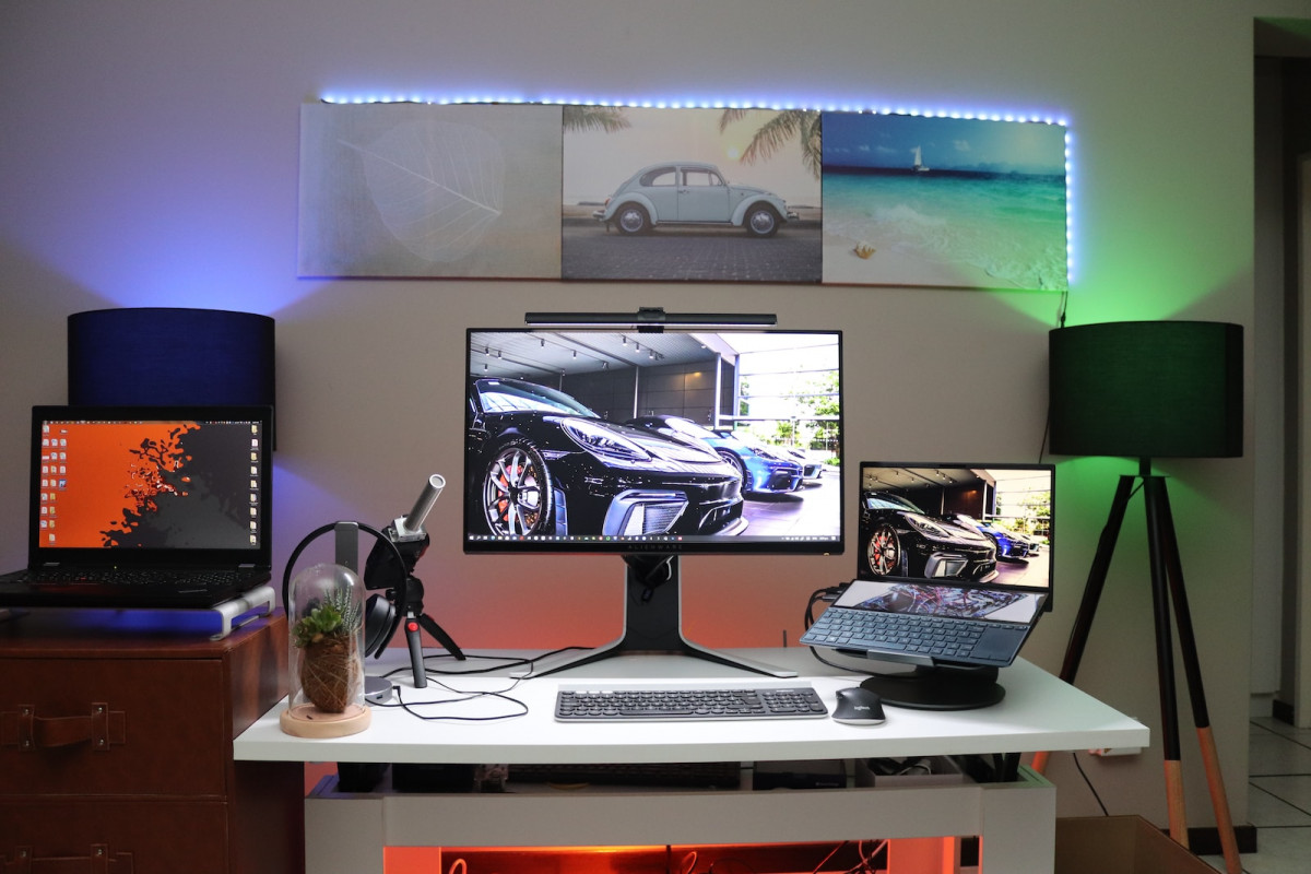 black flat screen computer monitor on brown wooden desk.vehicle registration data API