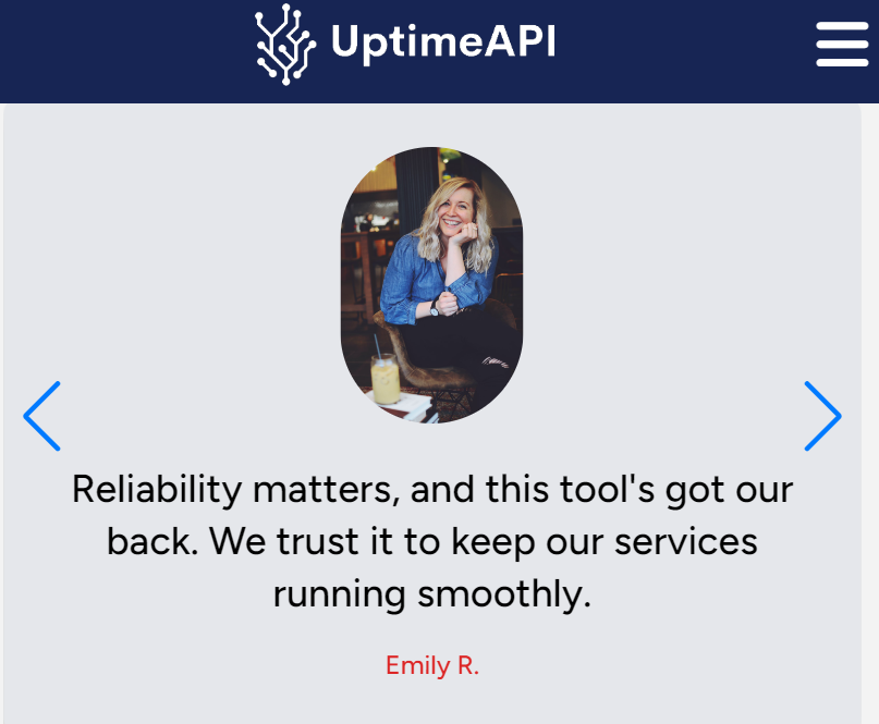 Emily R. on UptimeAPI