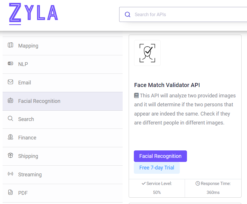 Facial Recognition APIs on Zyla API Hub