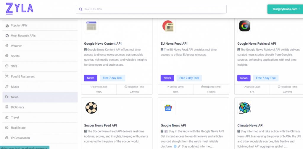 NEWS Category on Zyla API Hub