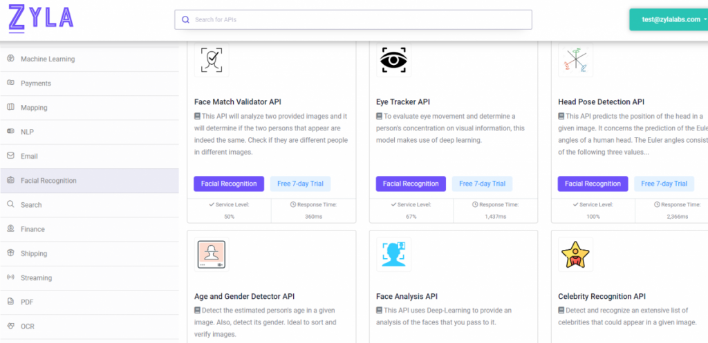Recognition APIs on Zyla API Hub