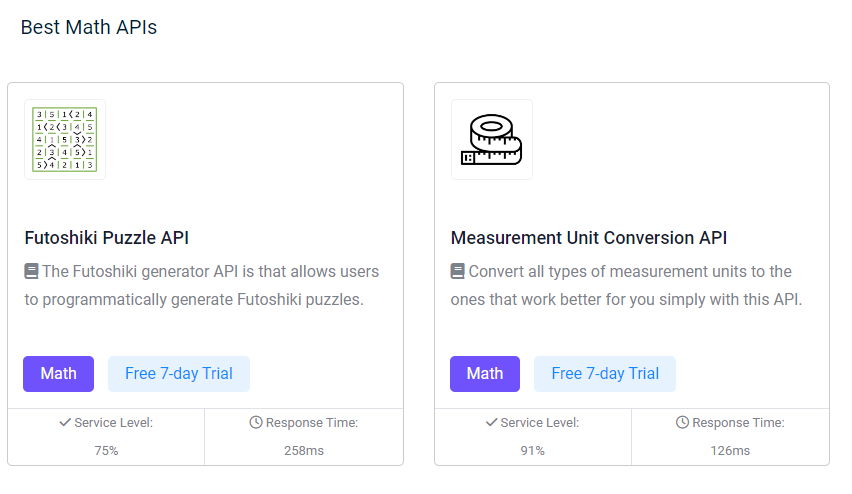 Math APIs on Zyla API Hub