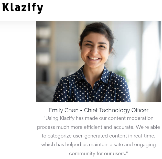 Emily Chen on Klazify API