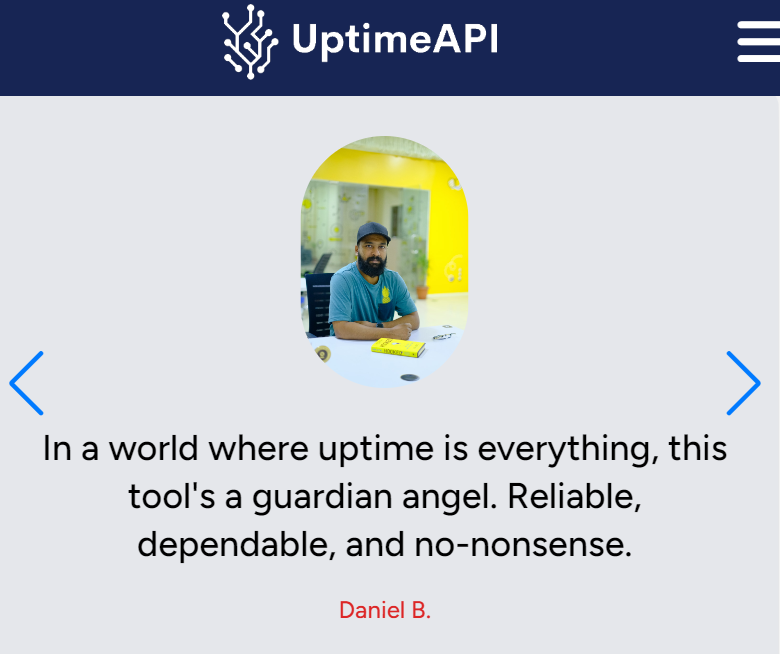 Daniel B. On UptimeAPI