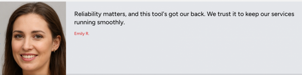 Emily R. on UptimeAPI