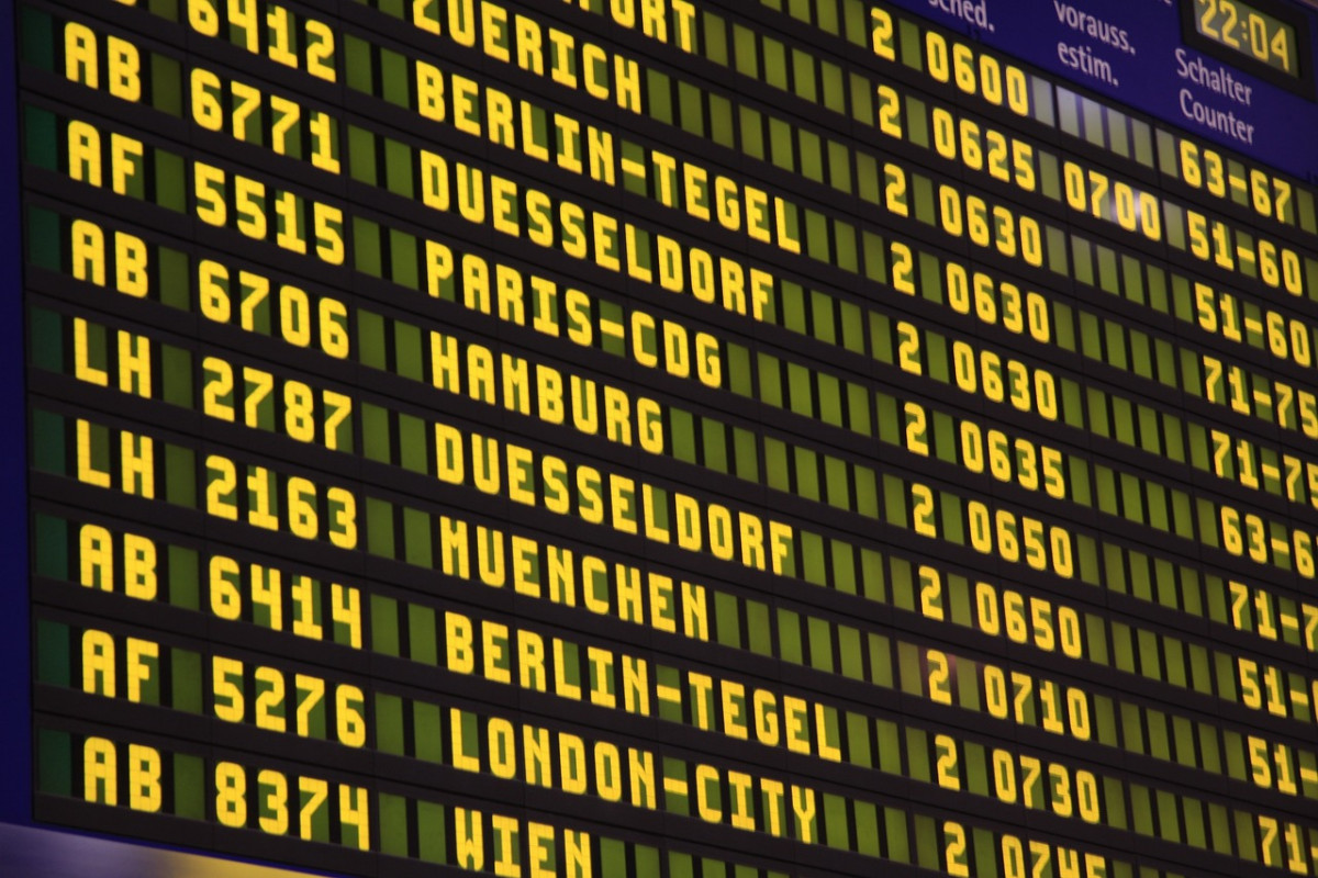 airport, flights, scoreboard